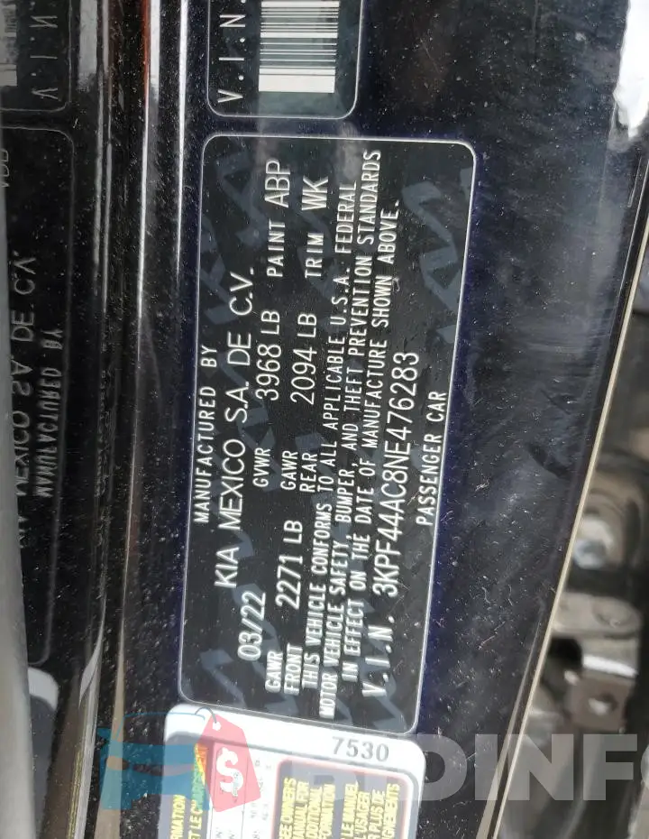 3KPF44AC8NE476283 Photo# 12