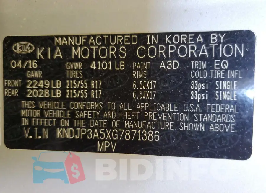 KNDJP3A5XG7871386 Photo# 13
