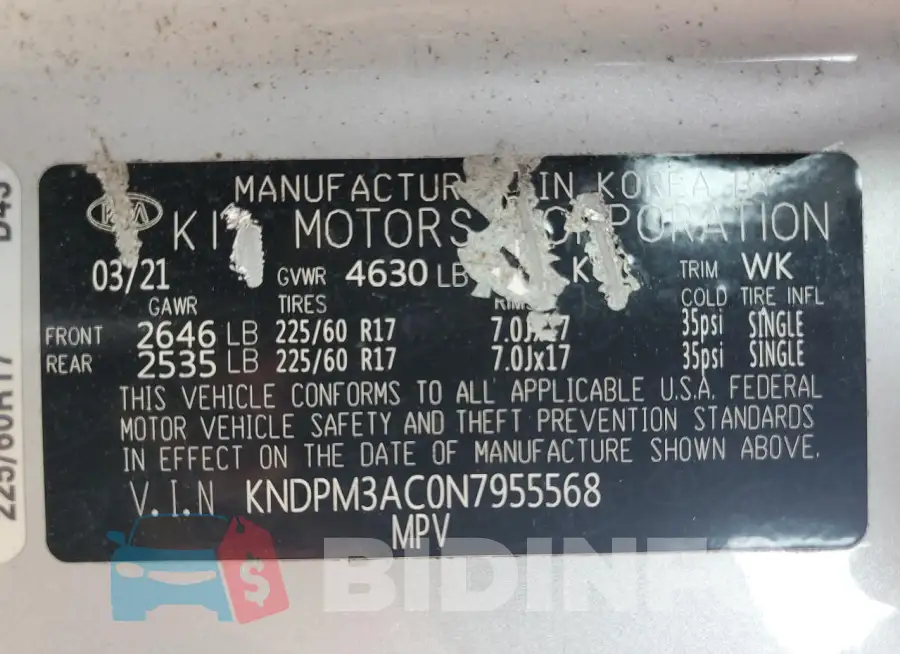 KNDPM3AC0N7955568 Photo# 12
