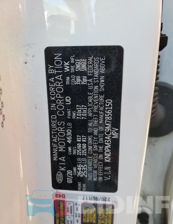 KNDPM3AC9M7856150 Photo# 14