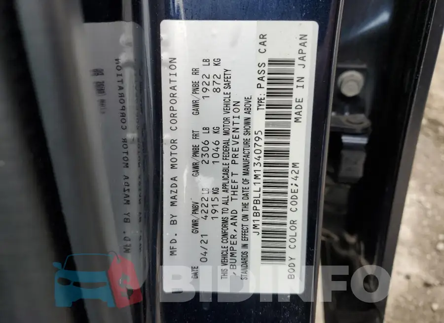 JM1BPBLL1M1340795 Photo# 12