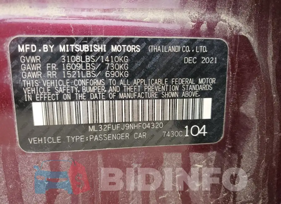 ML32FUFJ9NHF04320 Photo# 13