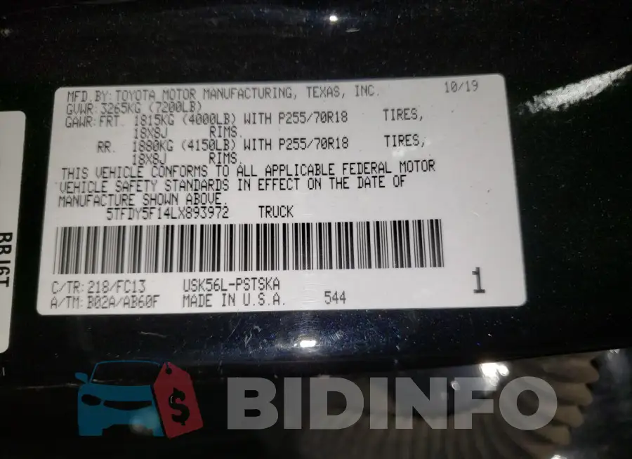 5TFDY5F14LX893972 Photo# 13