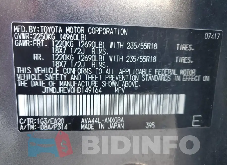 JTMDJREV0HD149164 Photo# 14