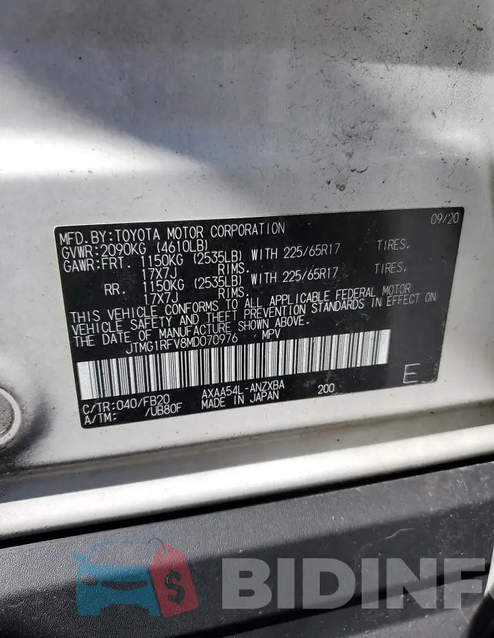JTMG1RFV8MD070976 Photo# 13
