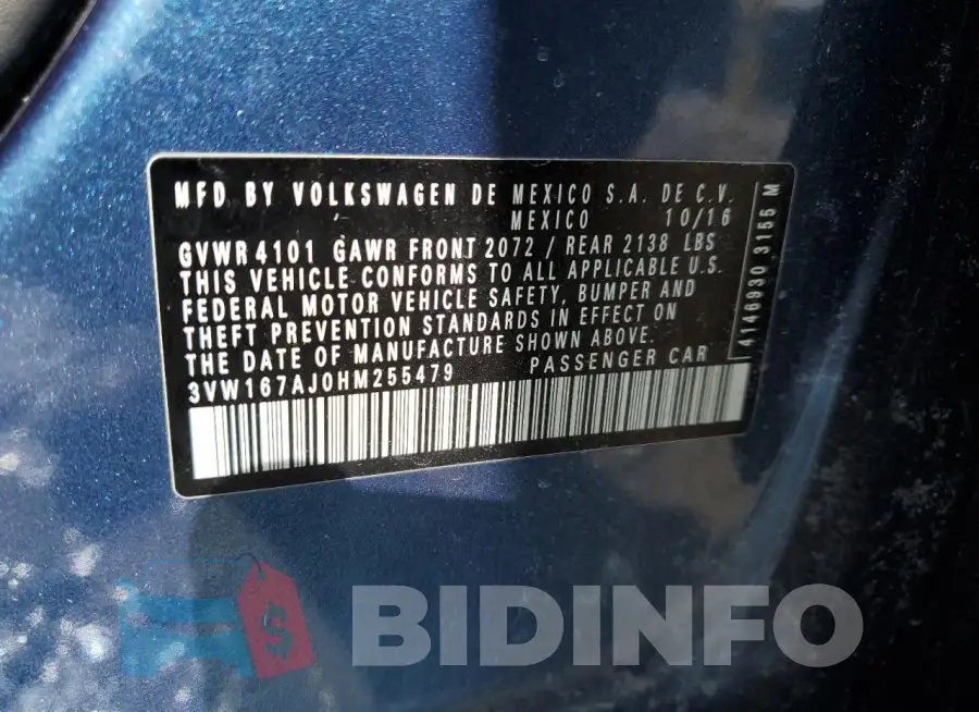 3VW167AJ0HM255479 Photo# 12