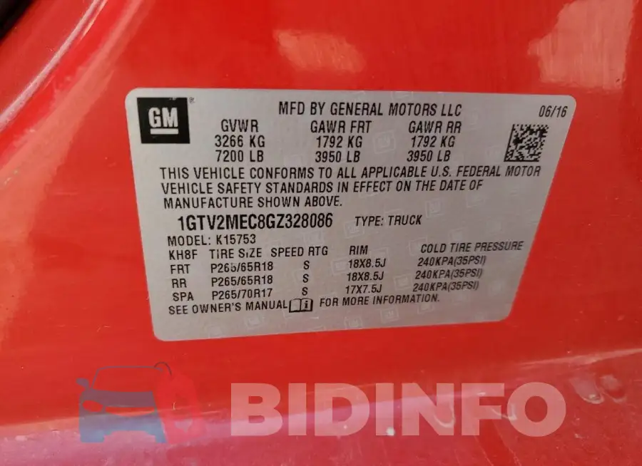 1GTV2MEC8GZ328086 Photo# 12
