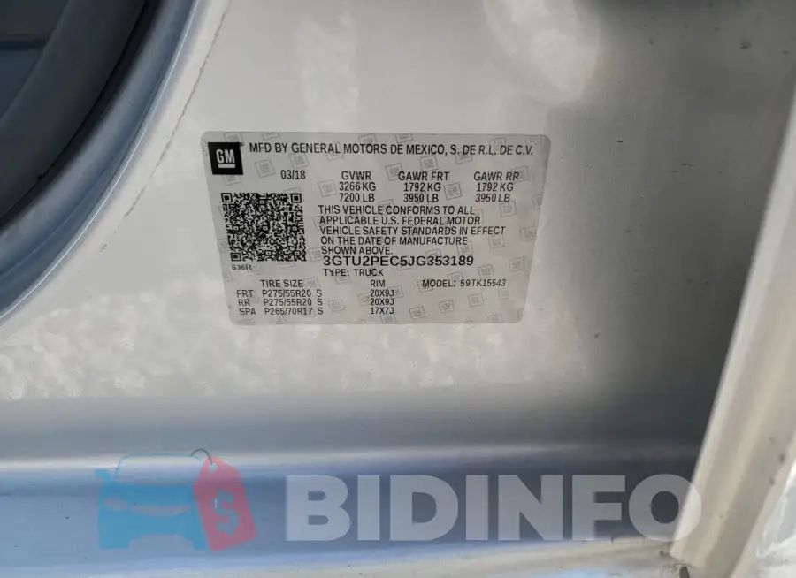 3GTU2PEC5JG353189 Photo# 12