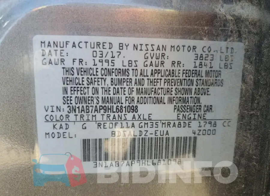 3N1AB7AP9HL681098 Photo# 13
