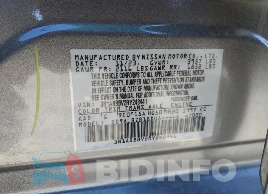 3N1AB8BV2RY248441 Photo# 12