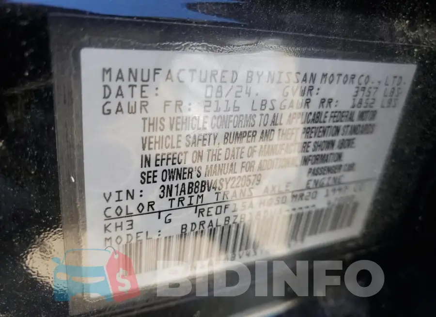 3N1AB8BV4SY220579 Photo# 13