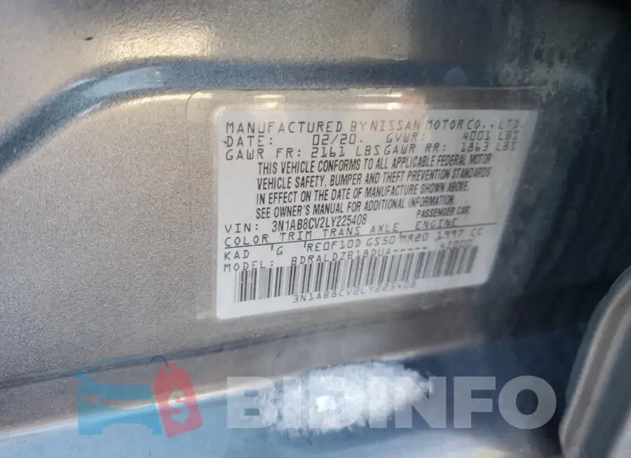 3N1AB8CV2LY225408 Photo# 12