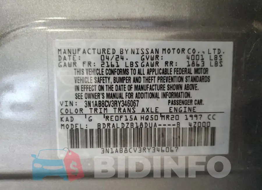 3N1AB8CV3RY346067 Photo# 12