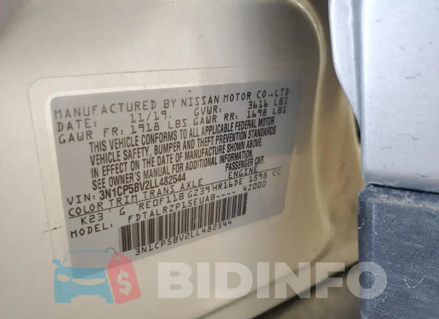 3N1CP5BV2LL482544 Photo# 12