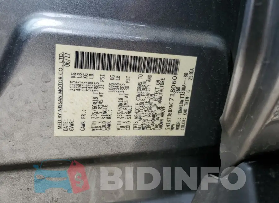 5N1BT3BBXNC718060 Photo# 14