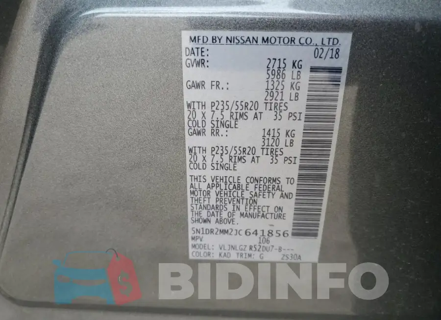 5N1DR2MM2JC641856 Photo# 13