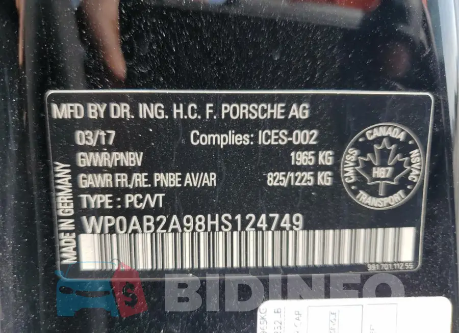 WP0AB2A98HS124749 Photo# 12