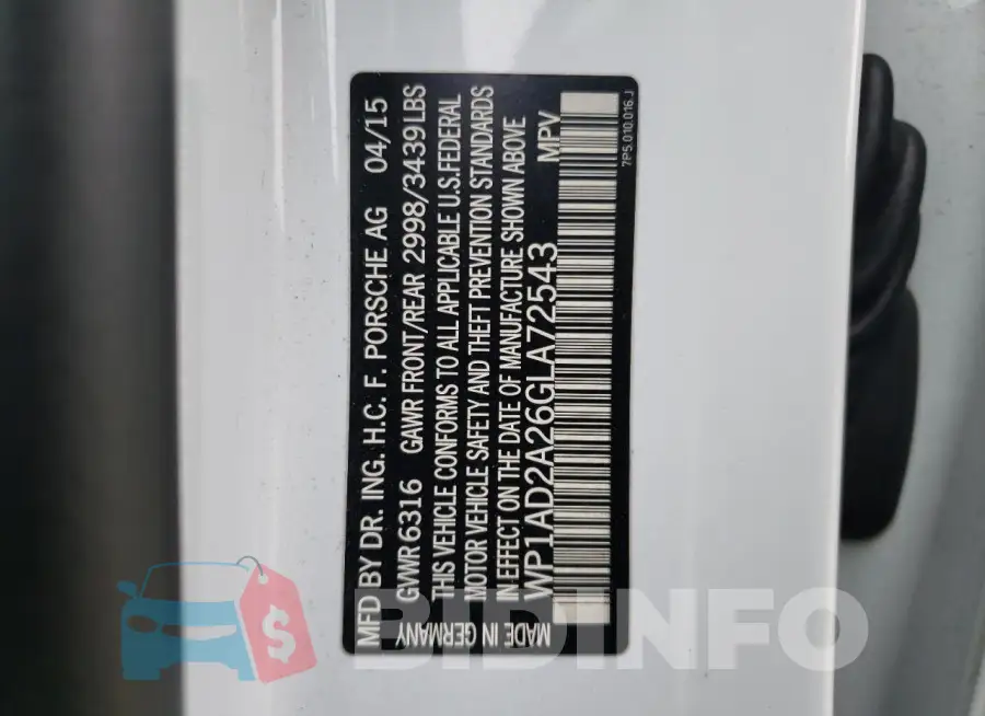 WP1AD2A26GLA72543 Photo# 13