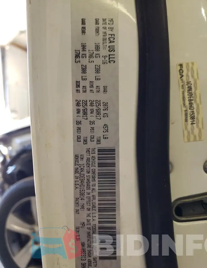 1C4NJDEB4HD153814 Photo# 13