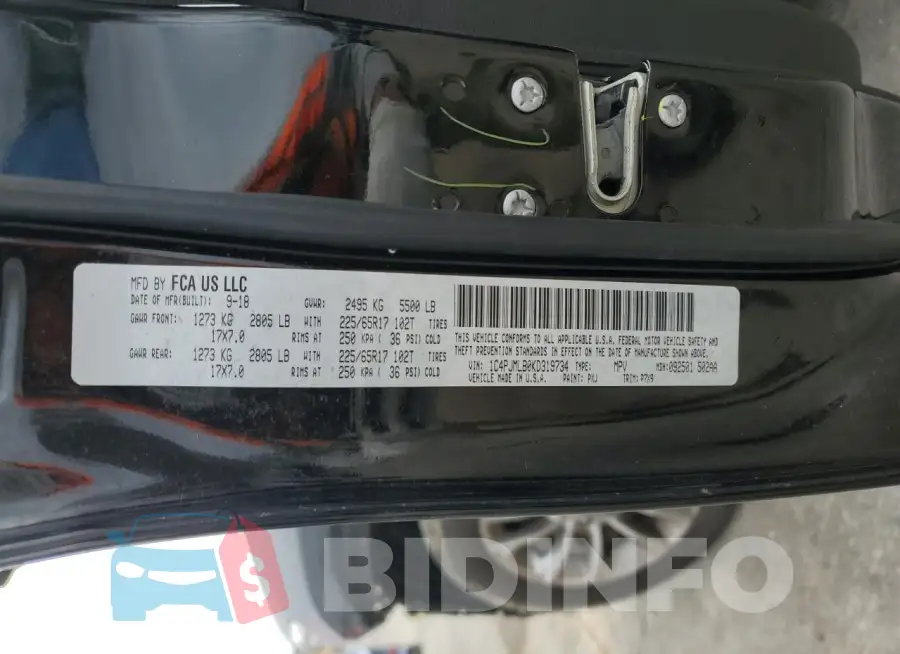 1C4PJMLB0KD319734 Photo# 14