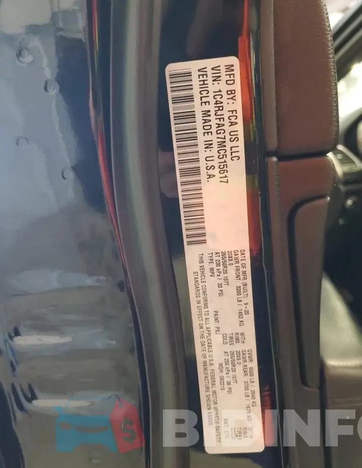 1C4RJFAG7MC515617 Photo# 13