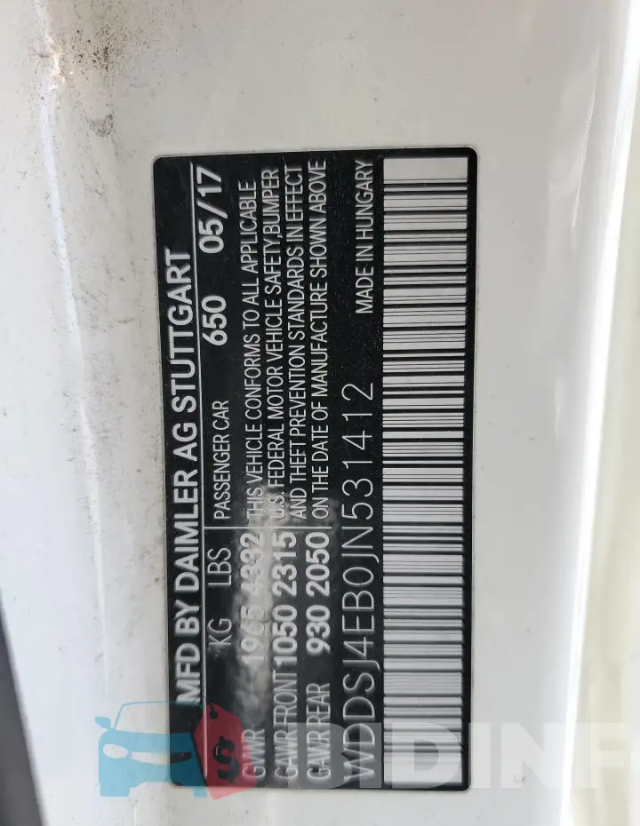 WDDSJ4EB0JN531412 Photo# 12
