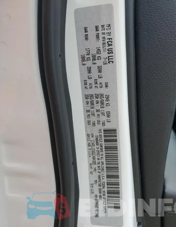 1C4RDJDG6GC484385 Photo# 12