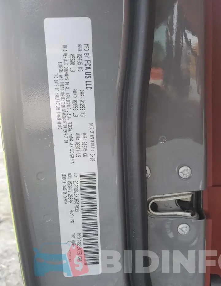 2C3CDXL9XJH312039 Photo# 12