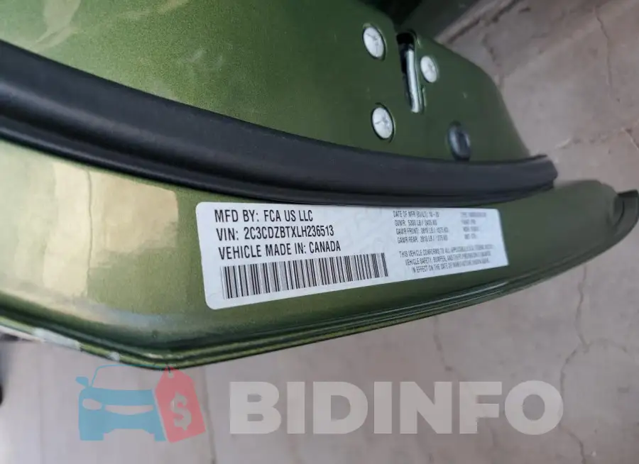 2C3CDZBTXLH236513 Photo# 13