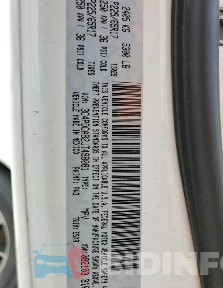 3C4PDCAB2JT498081 Photo# 14