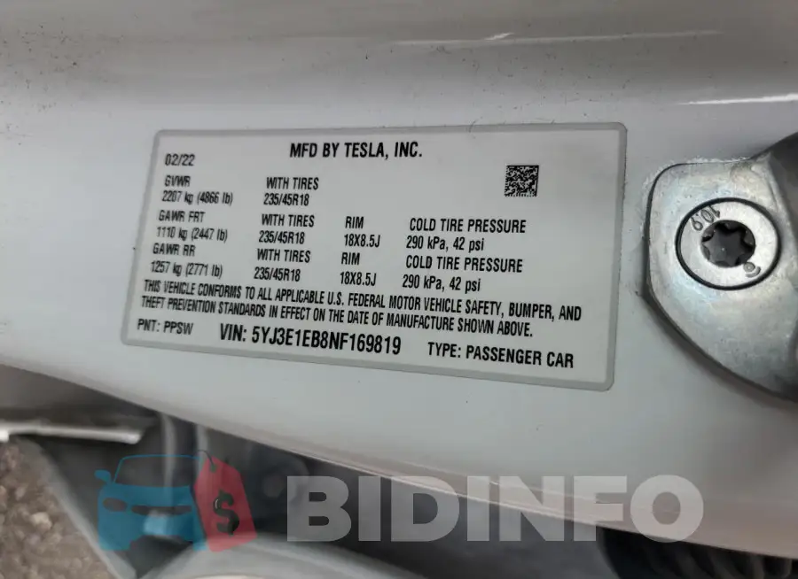 5YJ3E1EB8NF169819 Photo# 12