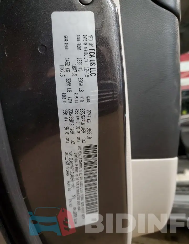 2C4RC1GG1LR144058 Photo# 13