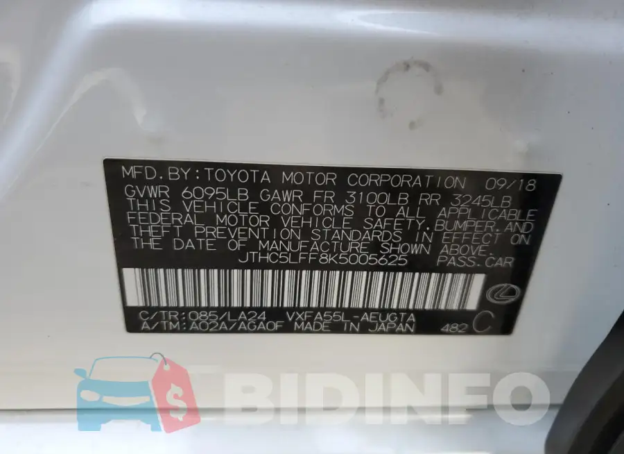JTHC5LFF8K5005625 Photo# 12