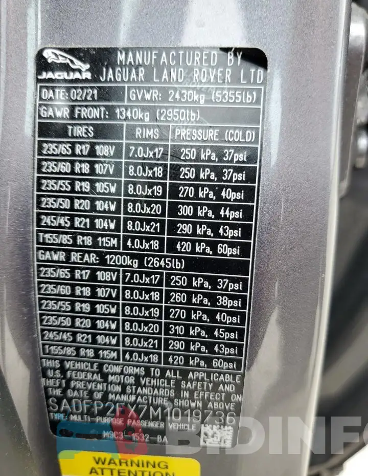 SADFP2FX7M1019736 Photo# 13