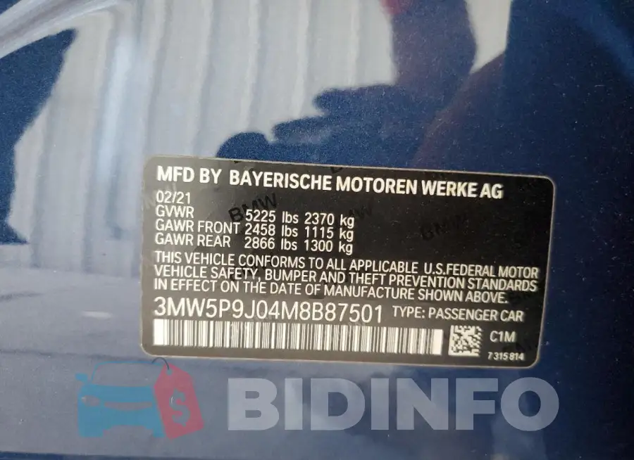 3MW5P9J04M8B87501 Photo# 12