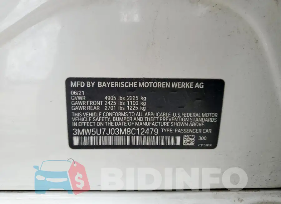 3MW5U7J03M8C12479 Photo# 12