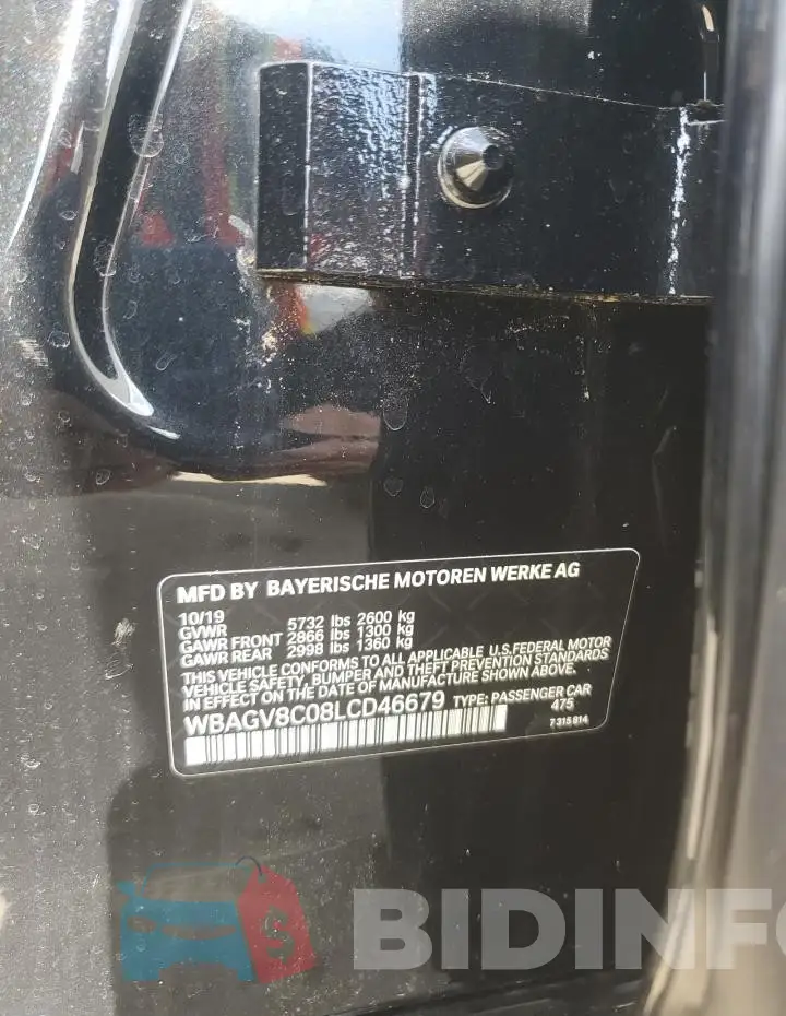 WBAGV8C08LCD46679 Photo# 12