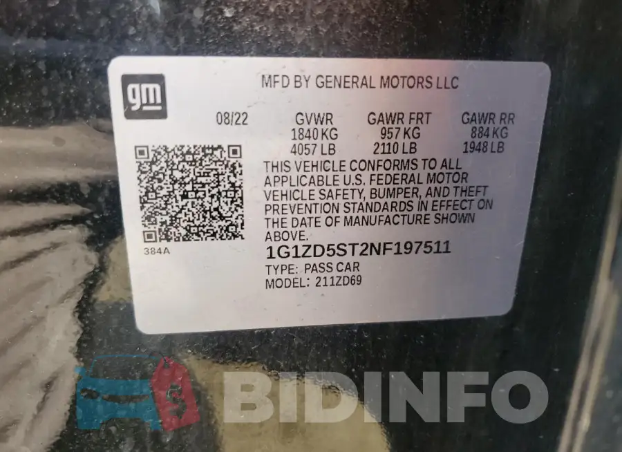 1G1ZD5ST2NF197511 Photo# 12