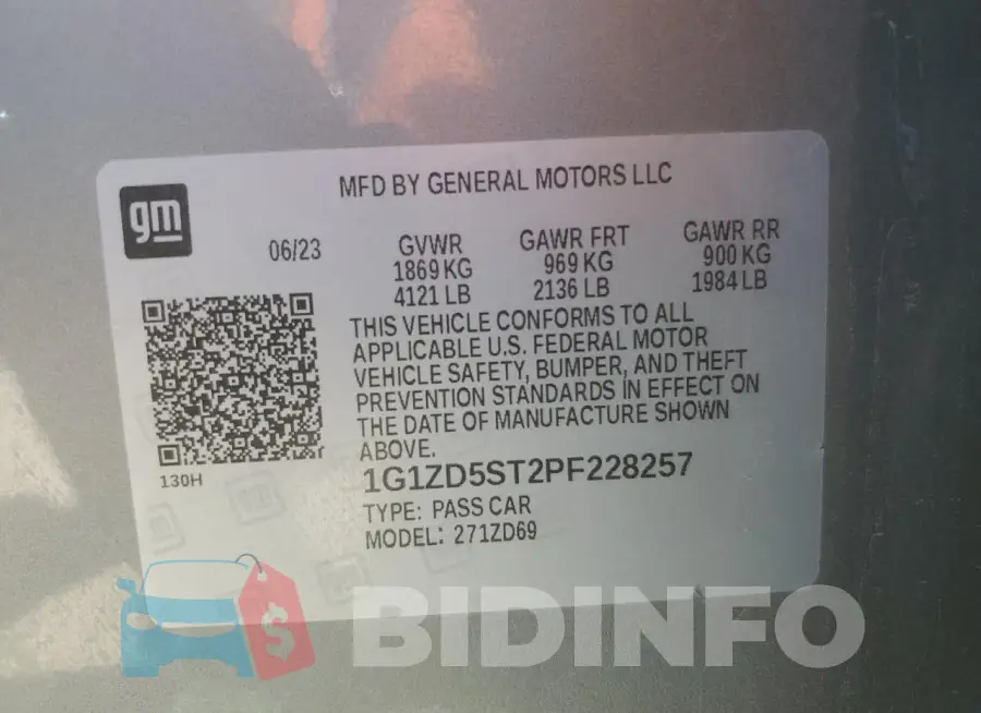 1G1ZD5ST2PF228257 Photo# 12