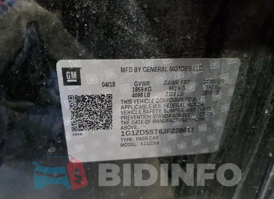 1G1ZD5ST6JF228611 Photo# 12