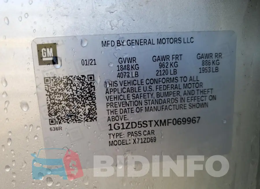 1G1ZD5STXMF069967 Photo# 12
