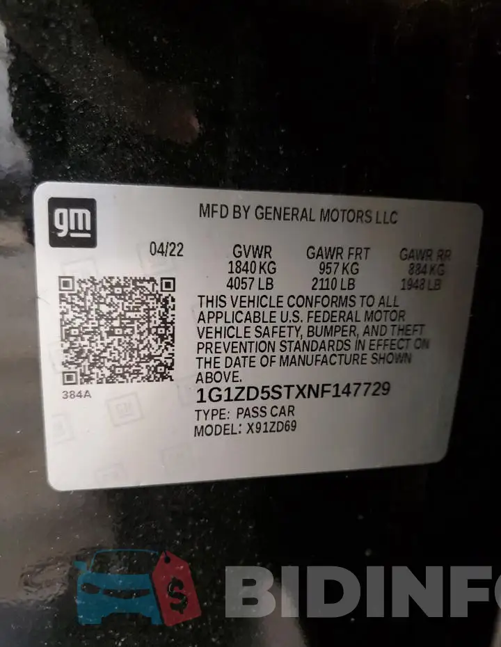 1G1ZD5STXNF147729 Photo# 12