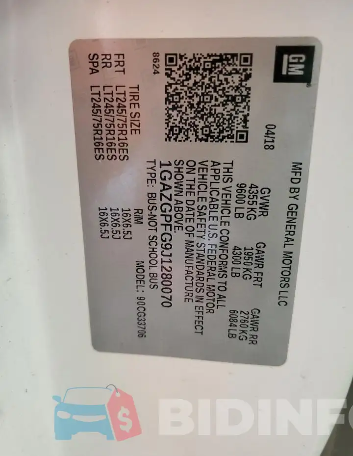 1GAZGPFG9J1280070 Photo# 13