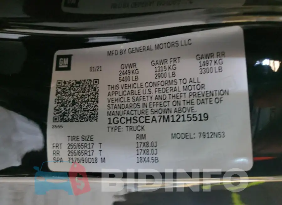 1GCHSCEA7M1215519 Photo# 12