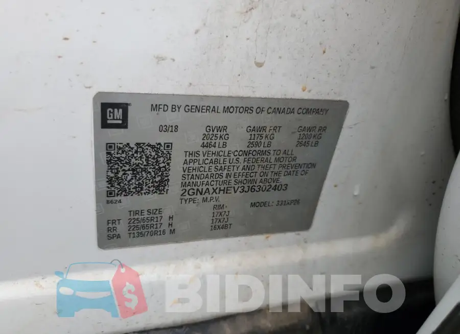 2GNAXHEV3J6302403 Photo# 14