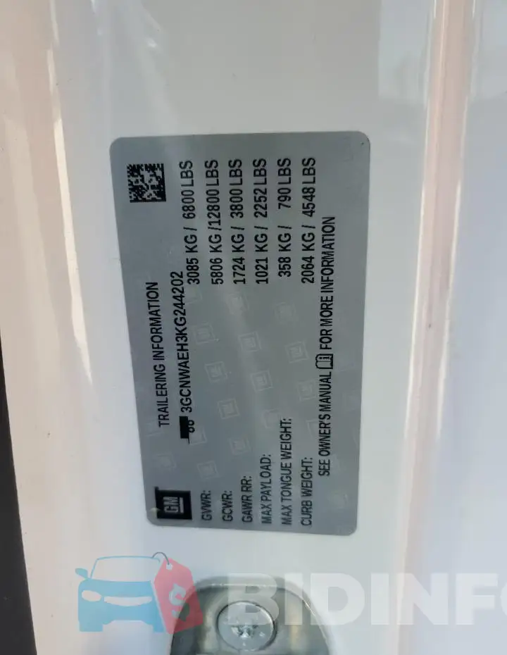 3GCNWAEH3KG244202 Photo# 13