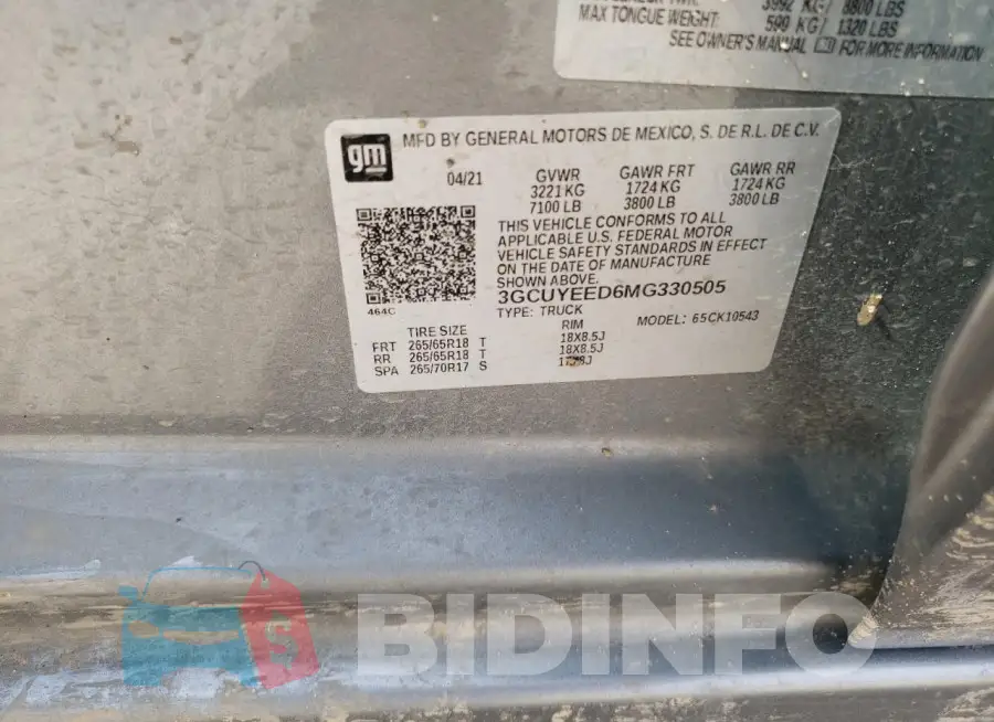 3GCUYEED6MG330505 Photo# 12