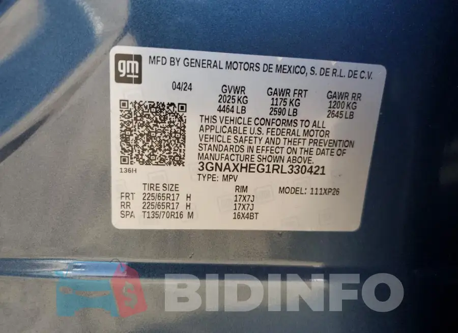 3GNAXHEG1RL330421 Photo# 14