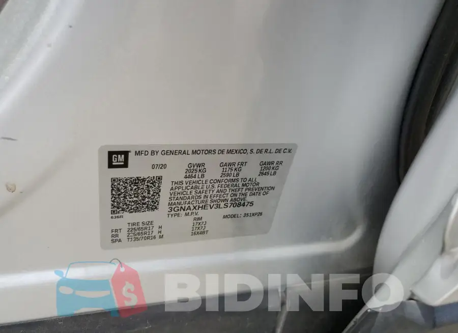 3GNAXHEV3LS708475 Photo# 13