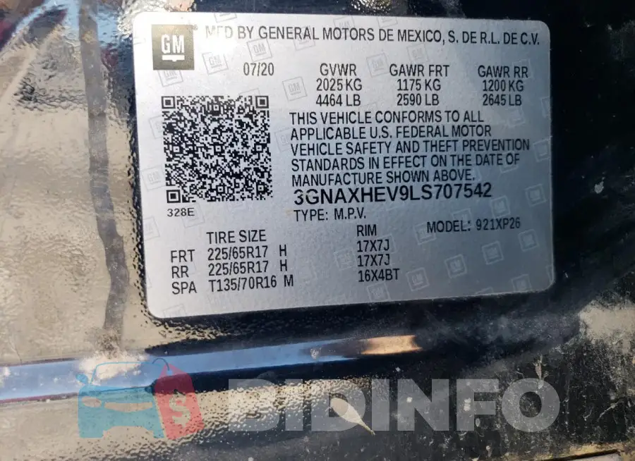 3GNAXHEV9LS707542 Photo# 13